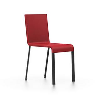 .03 Non-stackable|Base powder-coated black|Without armrests|Bright red