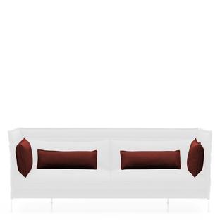 Cushion Set for Alcove Sofa For 2-seater|Laser|Red/moorbrown