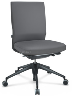 ID Soft FlowMotion-with tilt mechanism, with seat depth adjustment|Without armrests|5 star foot , basic dark plastic|Basic dark|Silk mesh seat and back|Dimgrey