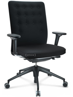 ID Trim With lumbar support|FlowMotion-without tilt mechanism, without seat depth adjustment|With 3D-armrests|5 star foot , basic dark plastic|Seat and back Plano|Nero