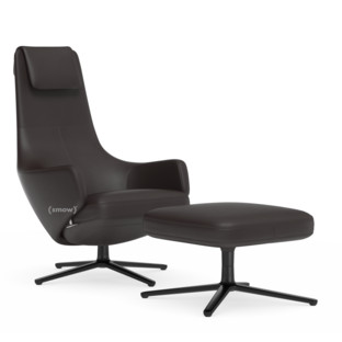 Repos Chair Repos & Ottoman|Leather Premium F chocolate|41 cm|Basic dark