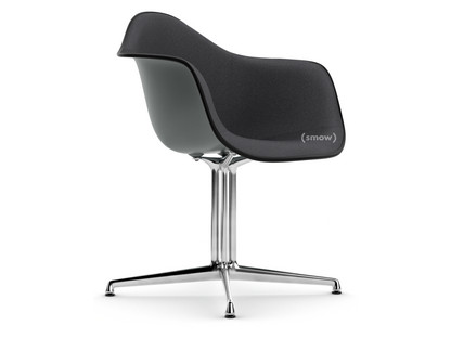 Eames Plastic Armchair RE DAL Granite grey|With full upholstery|Dark grey