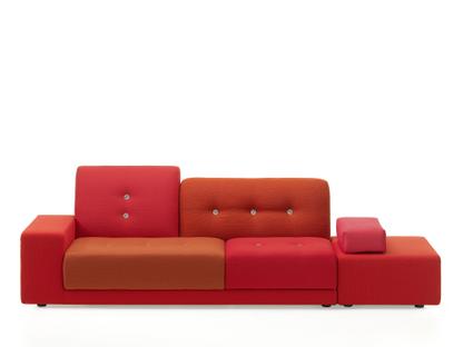 Polder Sofa Left armrest|Fabric mix red