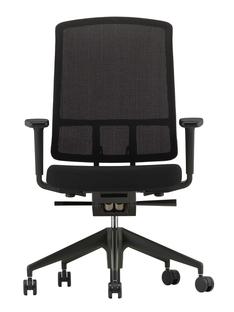 AM Chair Black|Nero|With 2D armrests|Aluminium powder-coated deep black