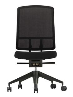 AM Chair Black|Nero|Without armrests|Five-star base deep black