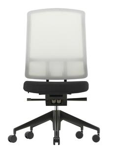 AM Chair White|Dark grey/nero|Without armrests|Aluminium powder-coated deep black