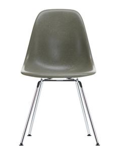 Eames Fiberglass Chair DSX Eames raw umber|Polished chrome
