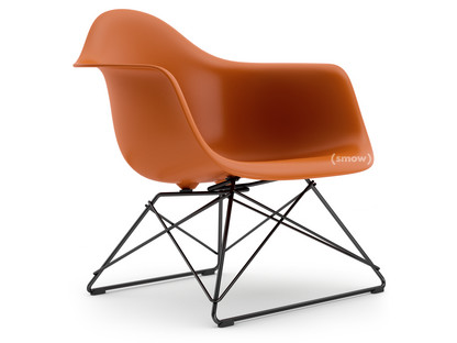 Eames Plastic Armchair RE LAR Rusty orange|Without upholstery|Coated basic dark