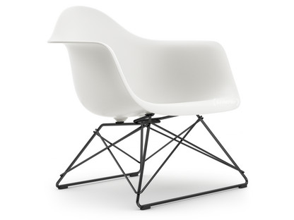 Eames Plastic Armchair RE LAR White|Without upholstery|Coated basic dark