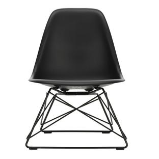 Eames Plastic Side Chair RE LSR Deep black|Without upholstery|Powder-coated basic dark