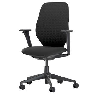 ACX Soft Without forward tilt, with seat depth adjustment|3D-armrests F|Deep black|Seat Grid Knit, nero|Hard castor for carpet