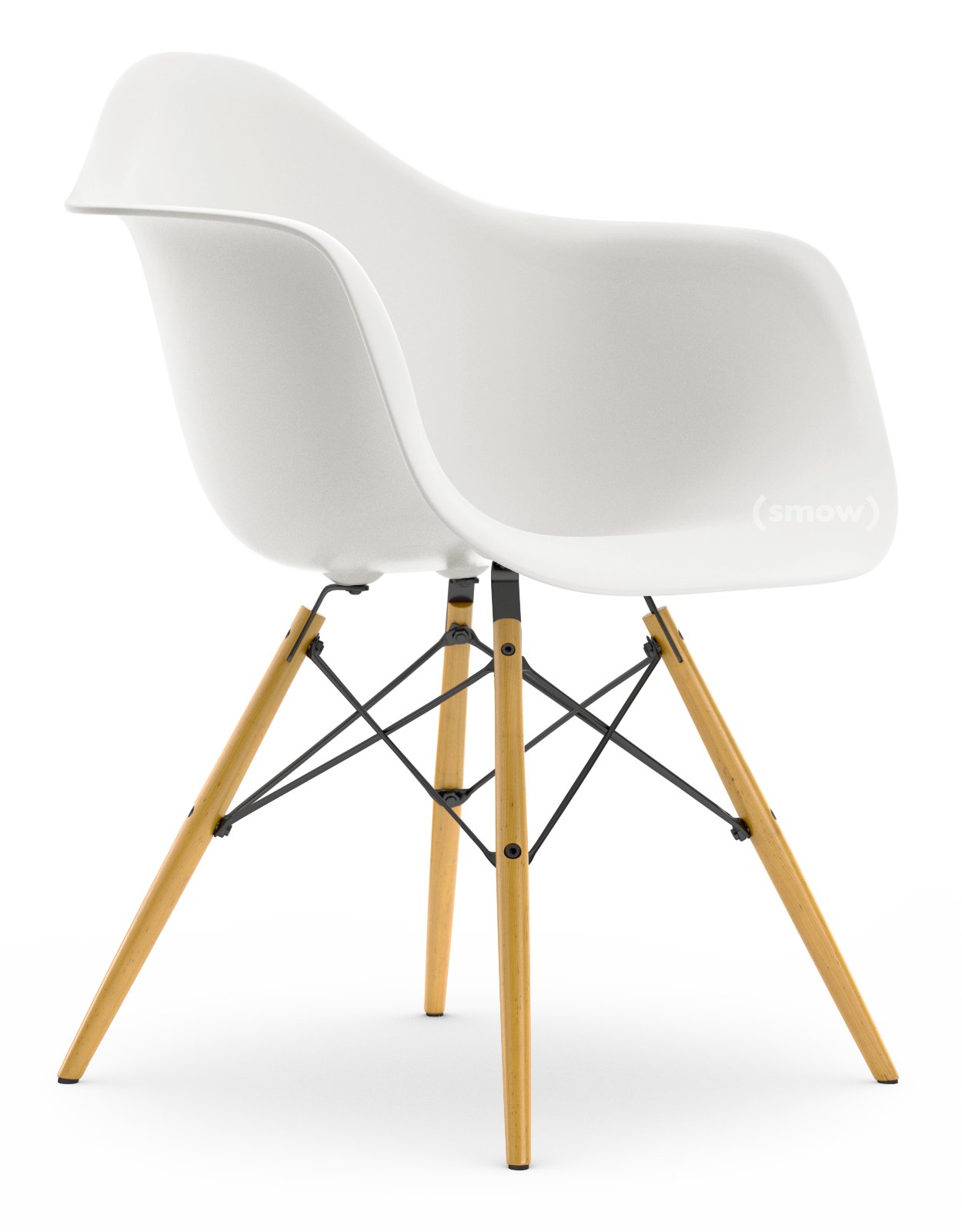 正規品Vitra イームズ DAW ホワイトCharles &Ray Eames Eames Plastic Armchair DAW, White non-RE, Without upholstery
