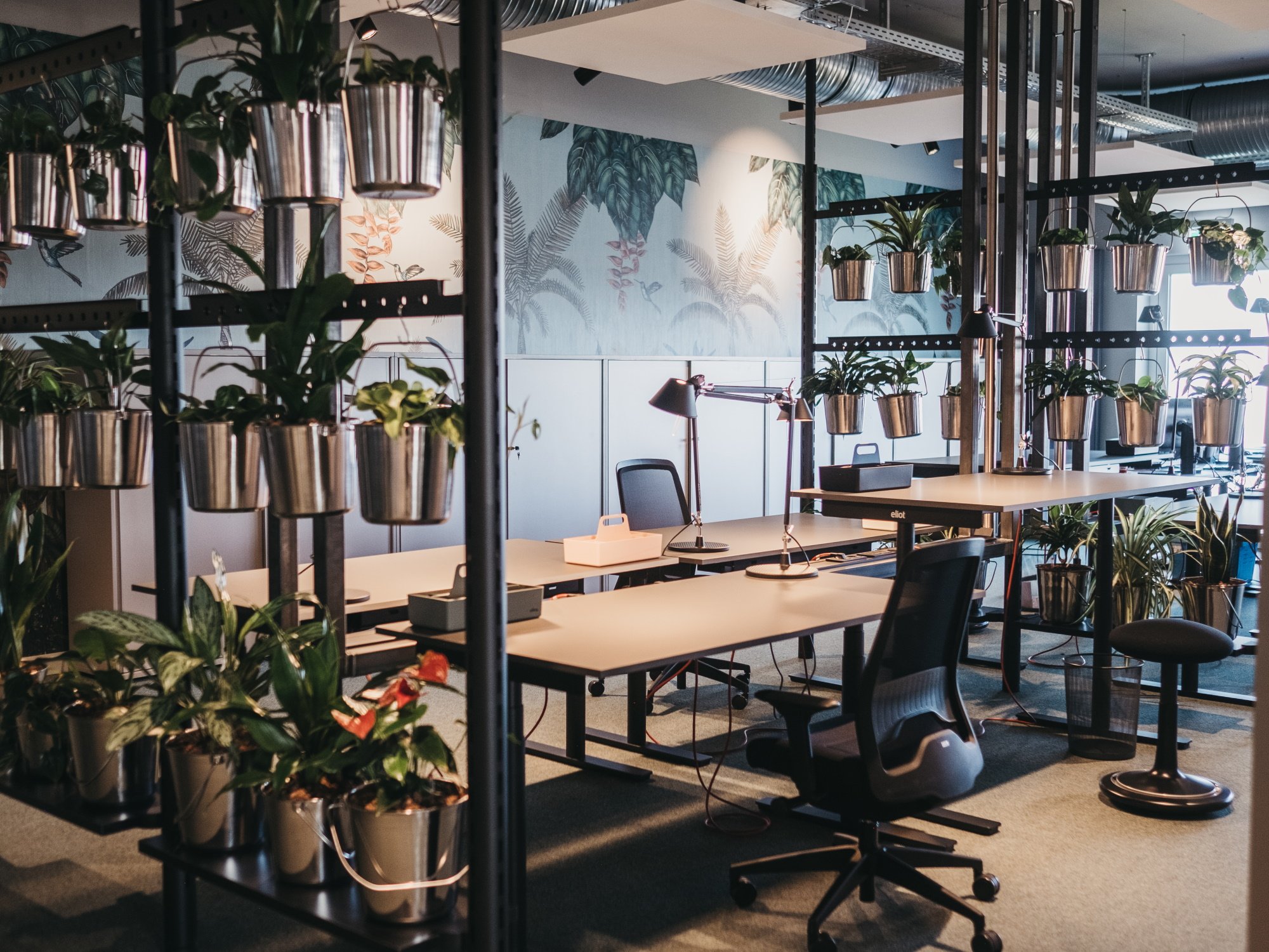 Plant wall in the Green Office LKG Leipzig smow