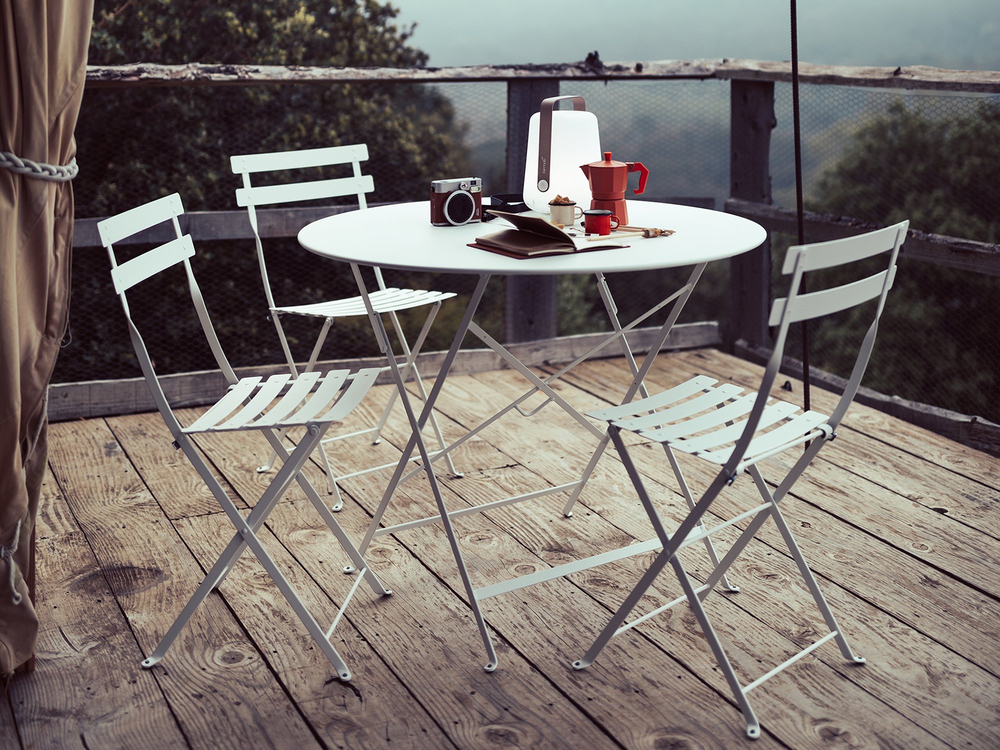 Bistro Folding Chair Set of 2, Honey Fermob Garden Chairs