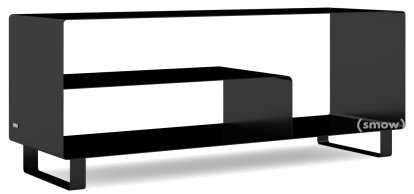 Sideboard R 111, Self-coloured, Deep black (RAL 9005), Sledge base lacquered in same colour as unit exterior