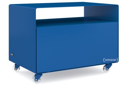 Trolley R 107, Self-coloured, Gentian (RAL 5010), Transparent castors