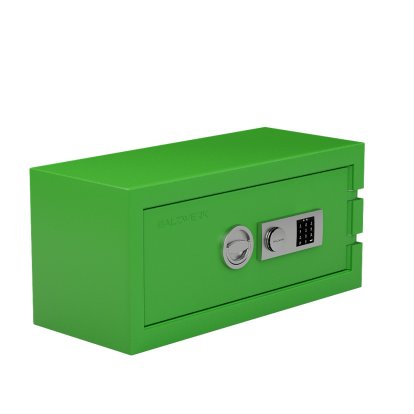 Balzsafe CONNECT Safe for USM Haller Shelves, 75 cm x 35 cm x 35 cm, Green RAL 6037, Electronic combination lock with master key