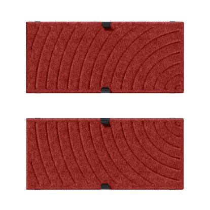 USM Soft Panel Mono for USM Haller Shelves, 75 cm x 35 cm, Red, Curves