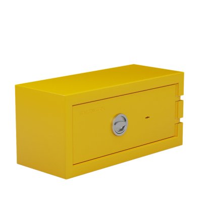 Balzsafe CONNECT Safe for USM Haller Shelves, 75 cm x 35 cm x 35 cm, Golden yellow RAL 1004, Key lock