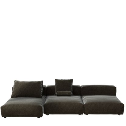 Vetsak Sofa Set 4, Suave - Anthracite, With cushions