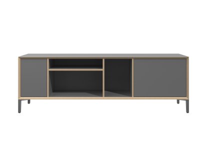 Vertiko Wide Lowboard, Version 2, CPL anthracite, With legs