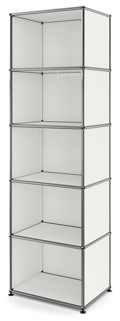 USM Haller Bookcase 50, Open, Pure white RAL 9010