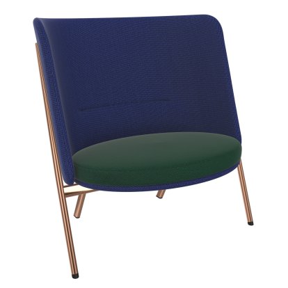 D70 Lounge Chair, Fabric Arco - cobalt/garden, Copper