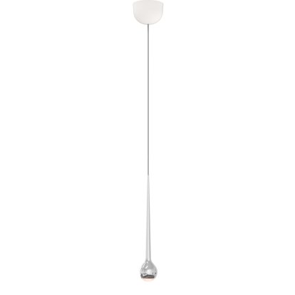 Falling Sun Pendant Lamp, Polished aluminium, 1 shade - height-adjustable