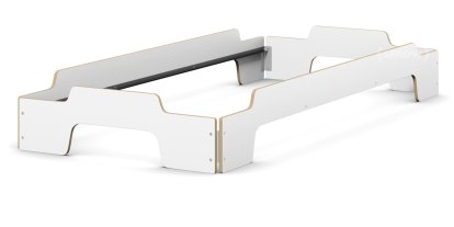 Rolf Heide Stacking Bed Comfort, CPL white, Without slatted frame