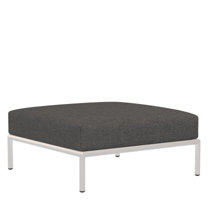 Level 2 Ottoman, Muted White, Dark grey basic