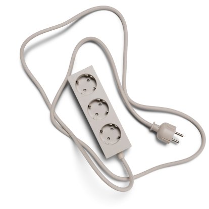 Power Bar / Beam socket strip, 3 sockets, Oat, 2 m