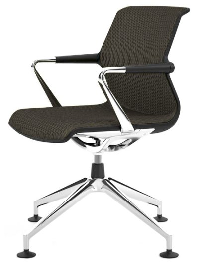 Unix Chair with Four Star Base, Diamond Mesh dimgrey, Basic dark