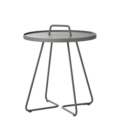 On-the-move Side Table, Small - H 54 cm x Ø 44 cm, Light grey