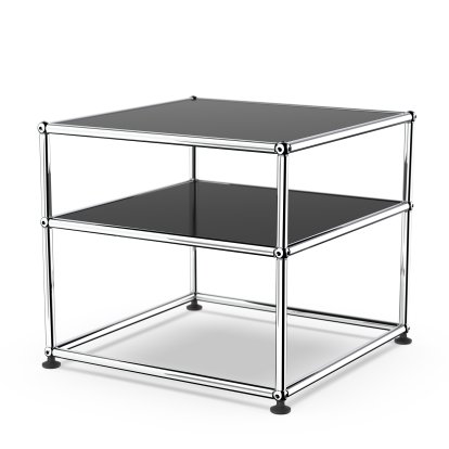 USM Haller side table Type 2, Metal, Graphite black RAL 9011