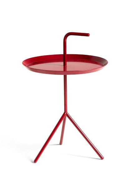 DLM - Don't Leave Me Side Table, Ø 38 x H 58 cm, Cherry red - High gloss