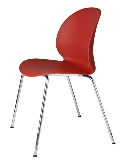 N02 Chair, Dark red , Chrome