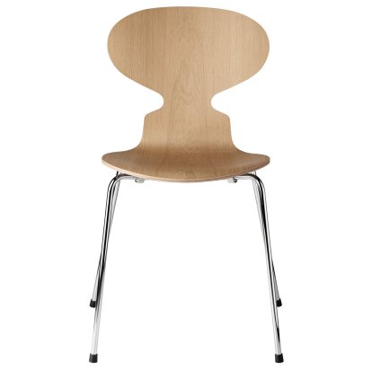 Ant Chair 3101, Clear varnished wood, Natural oak, Chrome