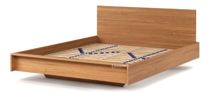 Flai Bed, 160 x 200, With headboard, Solid oak, With slatted frame