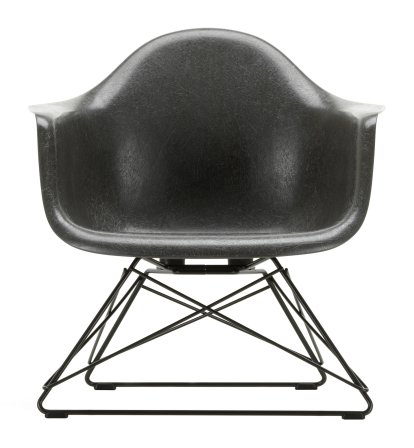 Eames Fiberglass Armchair LAR, Eames elephant hide grey, Basic dark