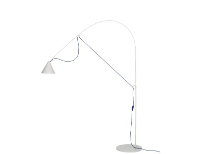 Ayno L Floor Lamp, Silk grey, Ultramarine, 3000 K