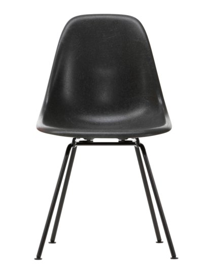 Eames Fiberglass Chair DSX, Eames elephant hide grey, Powder-coated basic dark smooth