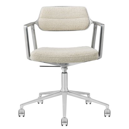 Swivel 453+ Chair, Polished, Wheeled based, Viscose-wool mix Wavy