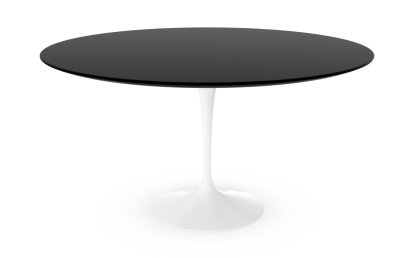 Saarinen Round Dining Table, 137 cm, White, Fenix black
