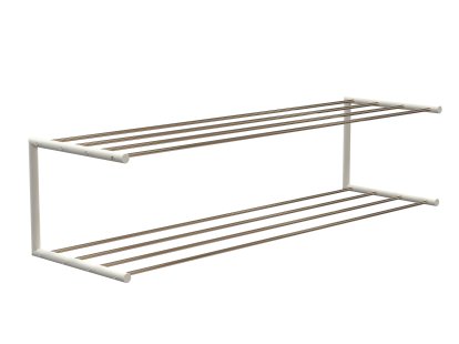 Nova Shoe Rack, W 101,9 x D 30 cm , Polished gold / matt white