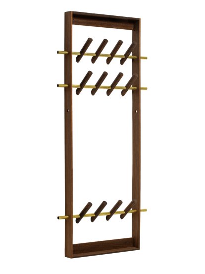 Coat Frame, Smoked oak / brass