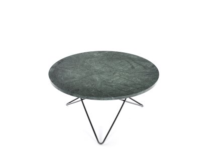 O Table, Green Indio, Steel, black powder-coated