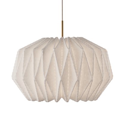 Model 164 Softly Pleated Pendant Light, M: H 41 x Ø 62 cm