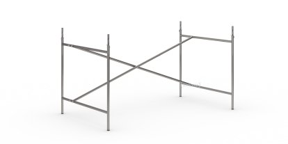 Eiermann 2 Table Frame , Clear lacquered steel, Vertical,  offset, 135 x 78 cm, With extension (height 72-85 cm)