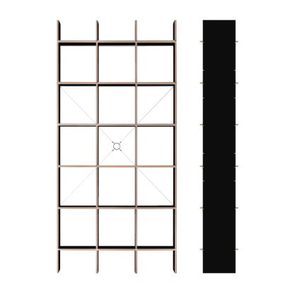 FNP 4 Shelv, MDF black