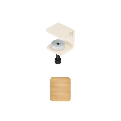 Tiptoe Wall Shelf, Solid Oak, Wall shelf 32 cm, Cream white